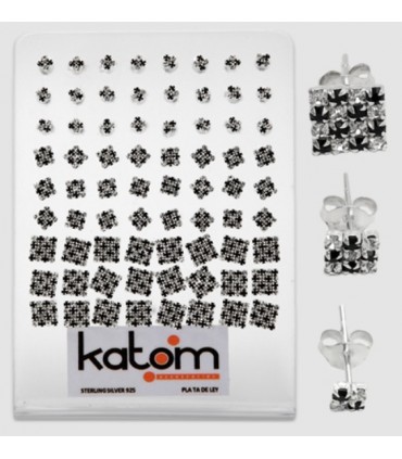 Silver earrings display square - PEN101