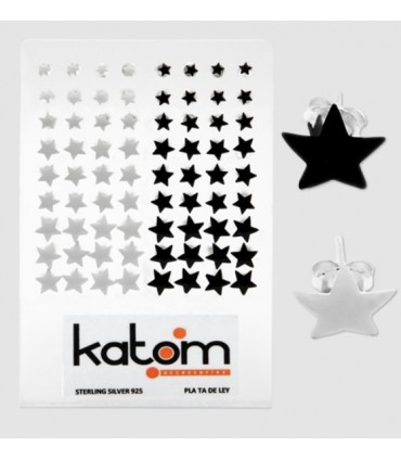 Exposant &amp; argent Sterling boucles d'oreilles est Star - PEN400