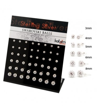 Exhibitor balls silver swarovski - PEN180