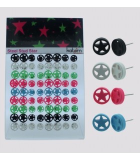 Earrings star colors - STD4514