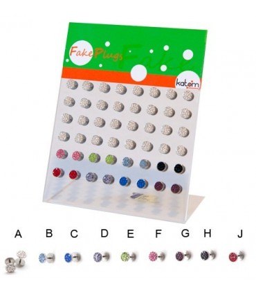 Exposant fausse expansion swarovsi en acier - IP1106