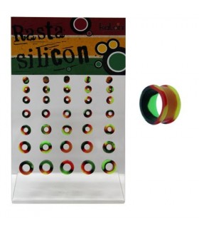 Dilations Rasta silicone 3 - 12mm - SLC3112