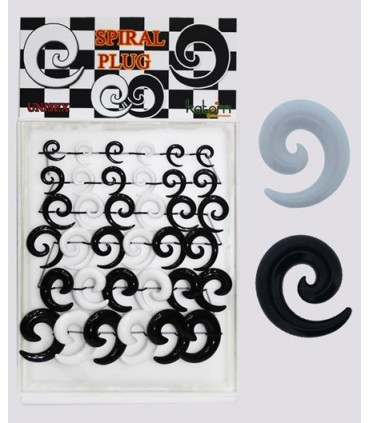Black white spiral dilators Exhibitor - EXP3023