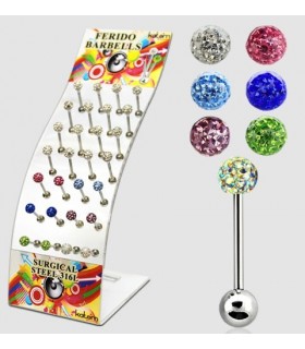 Expositor piercing lengua swarovski - BRB6440