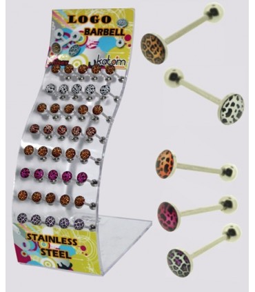 Piercing steel tongue Leopard - BRB6240