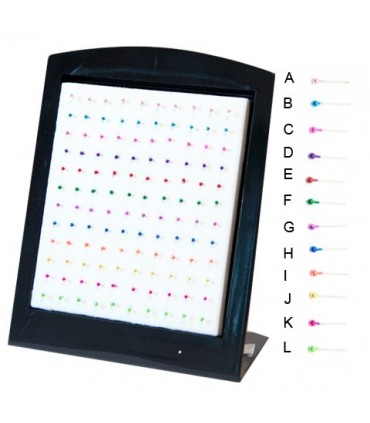 Piercing nariz plata Bola color - NS106