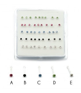 Box silicone nose piercing - NS105A