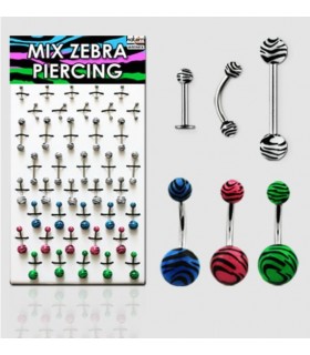 Piercing mix Zebra - MIX40