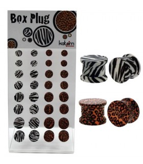 Display leopard and zebra acrylic plug-EP2058LZ