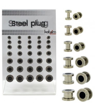 Expositor dilatacion acero punto negro -EP2057