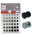 Flat fake plug display from steel-IP1074