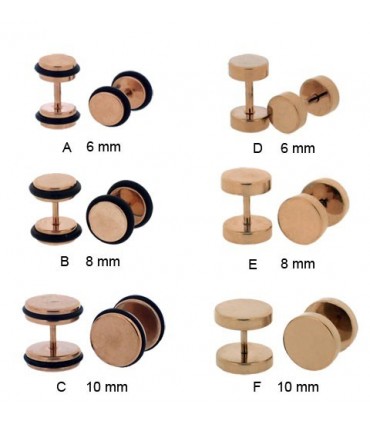  Expositor Falsa dilatación  dorada tono Rosa-IP1525GR