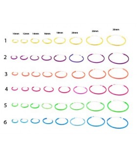 Aros plata colores 10-30mm - ARO43 Aros plata colores 10-30mm - ARO43