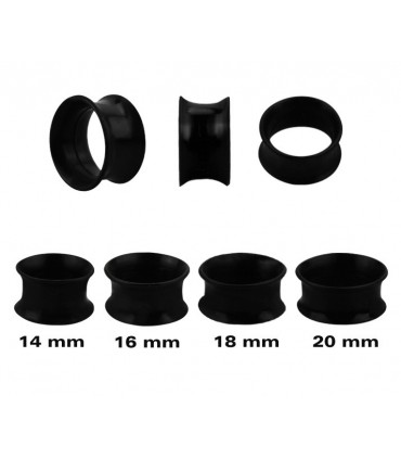 Expositor silicona tipo tubo  14-20mm blanco  y negro-EP2161