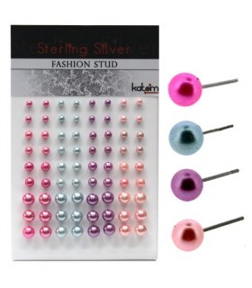 Expositor pendientes de perlas colores-STD4527