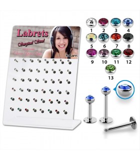 Expositor Labret y tragus 6,8mm acero-MDN7017