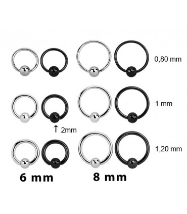 Expositor piercing acero  Nariz,Cartílago y labio 1 bola -BCR100