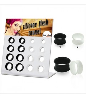 Display silicone 14-20mm white and black -EP2161