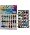 Expositor pendientes cristal swarovski de colores - PEN287