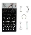 Exhibitor piercings mix with beads -BEL103