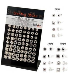 Display of swarovsky studs square and round-PEN1111A