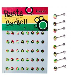 Exposant piercing de langue design Rasta - BRBRasta