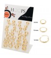 Exhibitor hoops sterling silver gold plated - ARO7