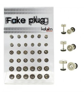 Display Fake Plug in steel and crystal - IP1081U