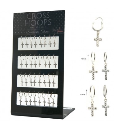 Expositor de Aro con colgante cruz swarovski-HCS - EC4