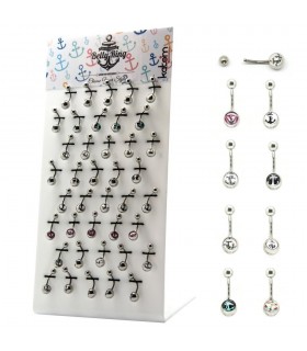 Expositor piercing ombligo ancla - BEL208