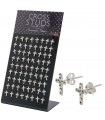 Exhibitor earring cross with swarovskis - PEN720