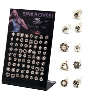 Exposant boucle d'oreille avec swarovskis swarovskis - MIXSWA