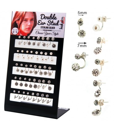 Double earrings exhibitor, sterling silver - MIXDOU