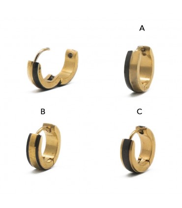 Exposant anneaux d'acier du design  - HAGS5019GOLD