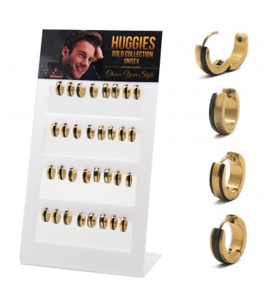 Exposant anneaux d'acier du design  - HAGS5019GOLD