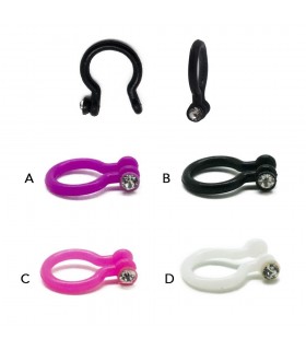 Exposant boucle d'oreille de silicone. Clip - ECSC