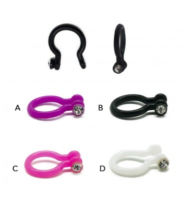 Exposant boucle d'oreille de silicone. Clip - ECSC
