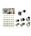 Exposant Fake Plugs Noir avec swarovskis- IP1572