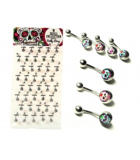 Expositor piercing ombligo calavera mejicana - BEL203