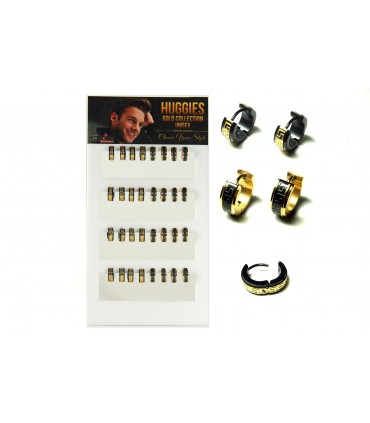 Expositor Aro acero diseño labrado dorado- HAGS5017A