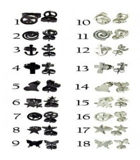 Pendientes acero símbolos - STD4581 Pendientes acero símbolos - STD4581