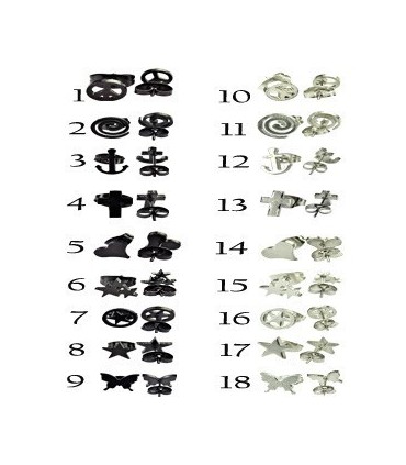 Pendientes acero simbolos - STD4581