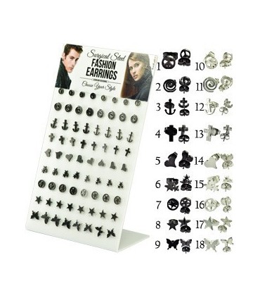 Pendientes acero simbolos - STD4581