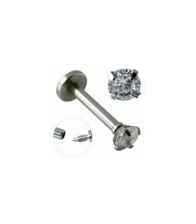 Exhibitor lip piercings, labret, in steel - MDN7014