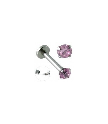 Exhibitor lip piercings, labret, in steel - MDN7014