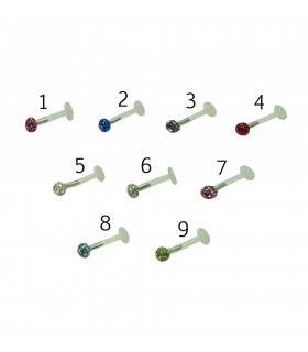 Exposant piercing de lèvre  couleur résine - MDN7054