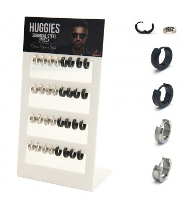 Aros acero mate/brillante dos colores  HAGS5026