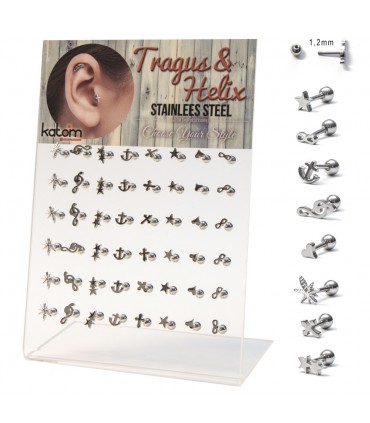 Expositor piercing para Helix/Tragus - HEL-CAR8