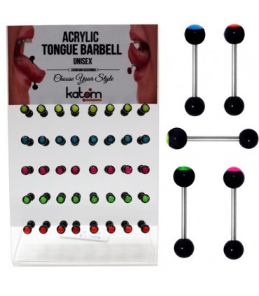 Expositor piercing de lengua esmaltado-BRB6120