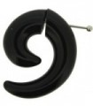 Illusion plugs shape spiral - Black color - IP1023NEGRO